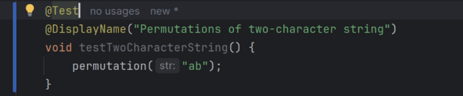 Test code